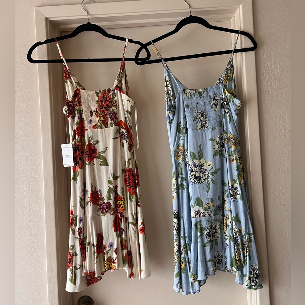 Free People Ivory Combo Floral Dress